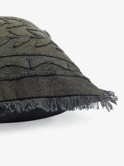 French Connection Cushions-Elmwood Tufted Olive Cushion