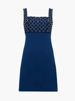 French Connection Party Dresses-Embroidered Darcy Crepe Mini Dress