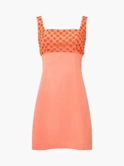 French Connection Party Dresses-Embroidered Darcy Crepe Mini Dress