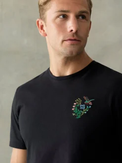 French Connection T-Shirts & Polo Shirts-Embroidered Dragonfly Organic Graphic T-Shirt