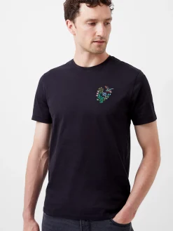 French Connection T-Shirts & Polo Shirts-Embroidered Dragonfly Organic Graphic T-Shirt