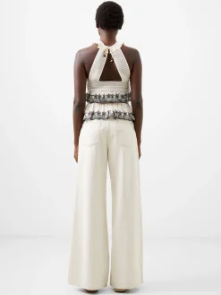 French Connection Co-Ords-Embroidered Felicity Halterneck Top