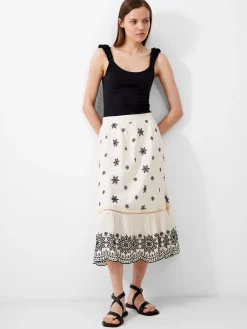 French Connection Co-Ords-Embroidered Felicity Midi Skirt