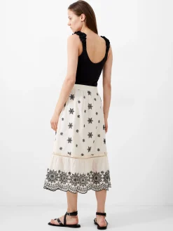 French Connection Co-Ords-Embroidered Felicity Midi Skirt