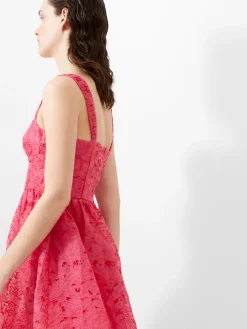 French Connection Party Dresses-Embroidered Lace Strappy Dress