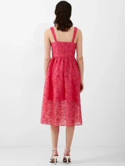 French Connection Party Dresses-Embroidered Lace Strappy Dress