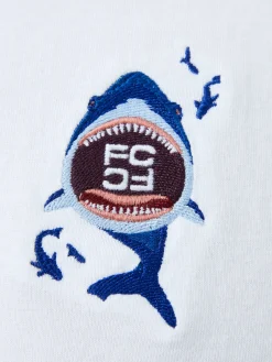French Connection T-Shirts & Polo Shirts-Embroidered Shark Organic Graphic T-Shirt