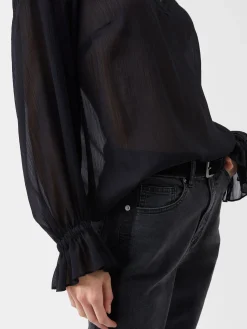 French Connection Jeans & A Nice Top-Emina Chiffon Lace Blouse
