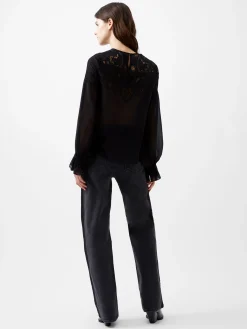 French Connection Jeans & A Nice Top-Emina Chiffon Lace Blouse
