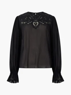 French Connection Jeans & A Nice Top-Emina Chiffon Lace Blouse