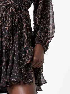French Connection Dresses|Mini Dresses-Emina Chiffon Print Long Sleeve Mini Dress
