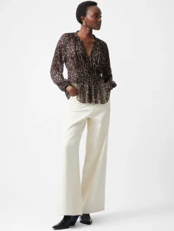 French Connection Tops|Jeans & A Nice Top-Emina Chiffon Print Long Sleeve Top