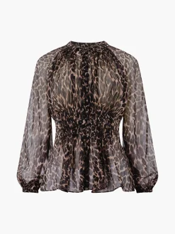 French Connection Tops|Jeans & A Nice Top-Emina Chiffon Print Long Sleeve Top