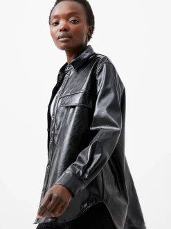 French Connection Tops|Shirts-Emmett PU Overshirt