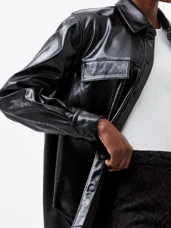 French Connection Tops|Shirts-Emmett PU Overshirt