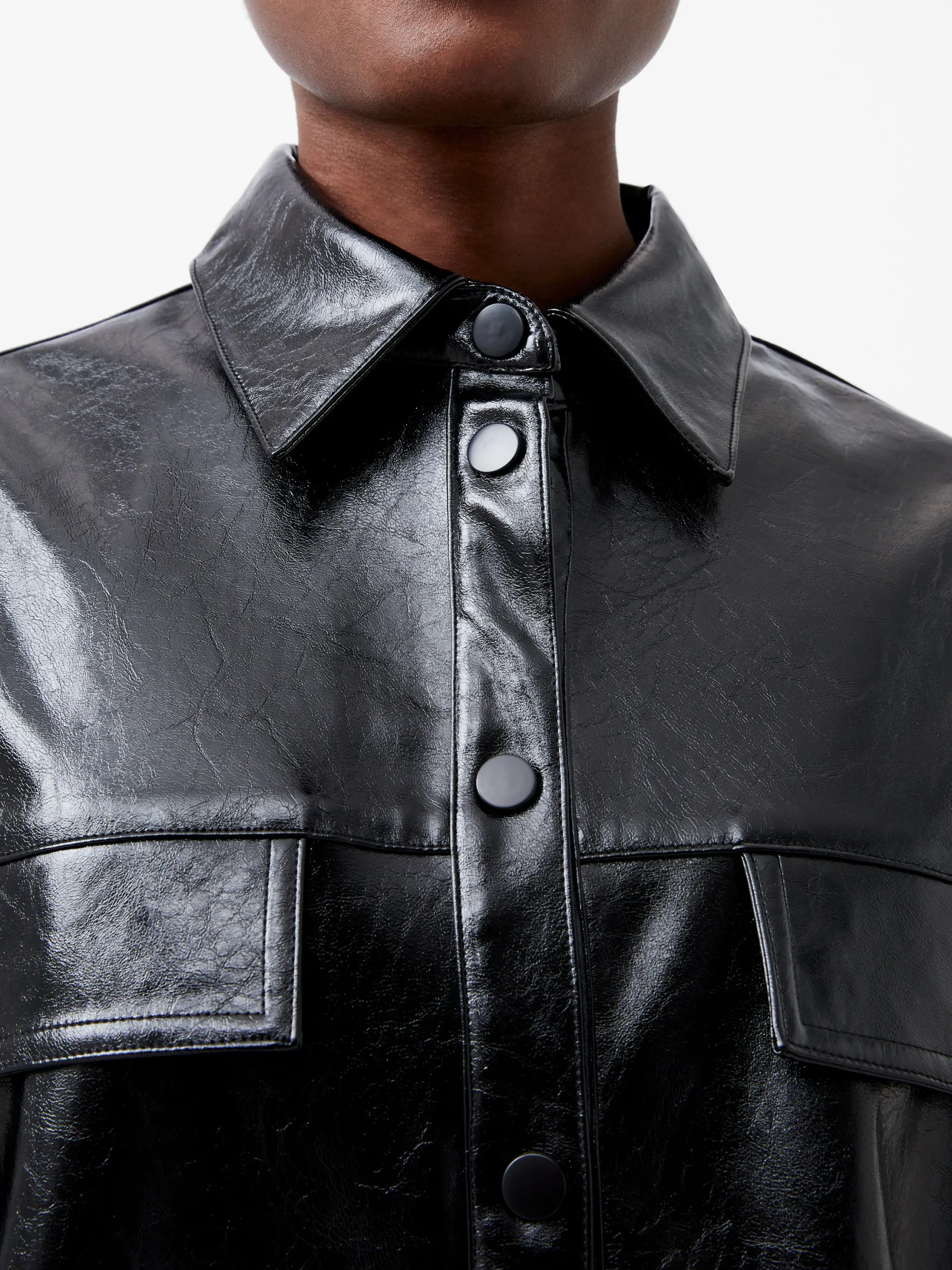 French Connection Tops|Shirts-Emmett PU Overshirt