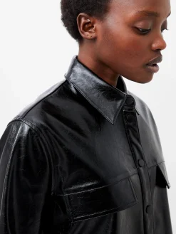 French Connection Tops|Shirts-Emmett PU Overshirt