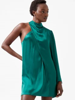 French Connection Dresses|Mini Dresses-Ennis Eco Satin Asymmetric Mini Dress