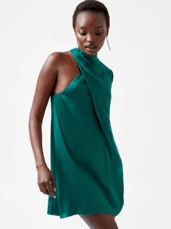 French Connection Dresses|Mini Dresses-Ennis Eco Satin Asymmetric Mini Dress