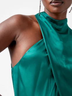 French Connection Dresses|Mini Dresses-Ennis Eco Satin Asymmetric Mini Dress