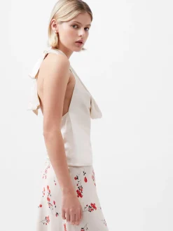 French Connection Tops|Jeans & A Nice Top-Ennis Eco Satin Cowl Halterneck Top