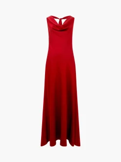 French Connection Dresses|Maxi Dresses-Ennis Eco Satin Halterneck Midi Dress