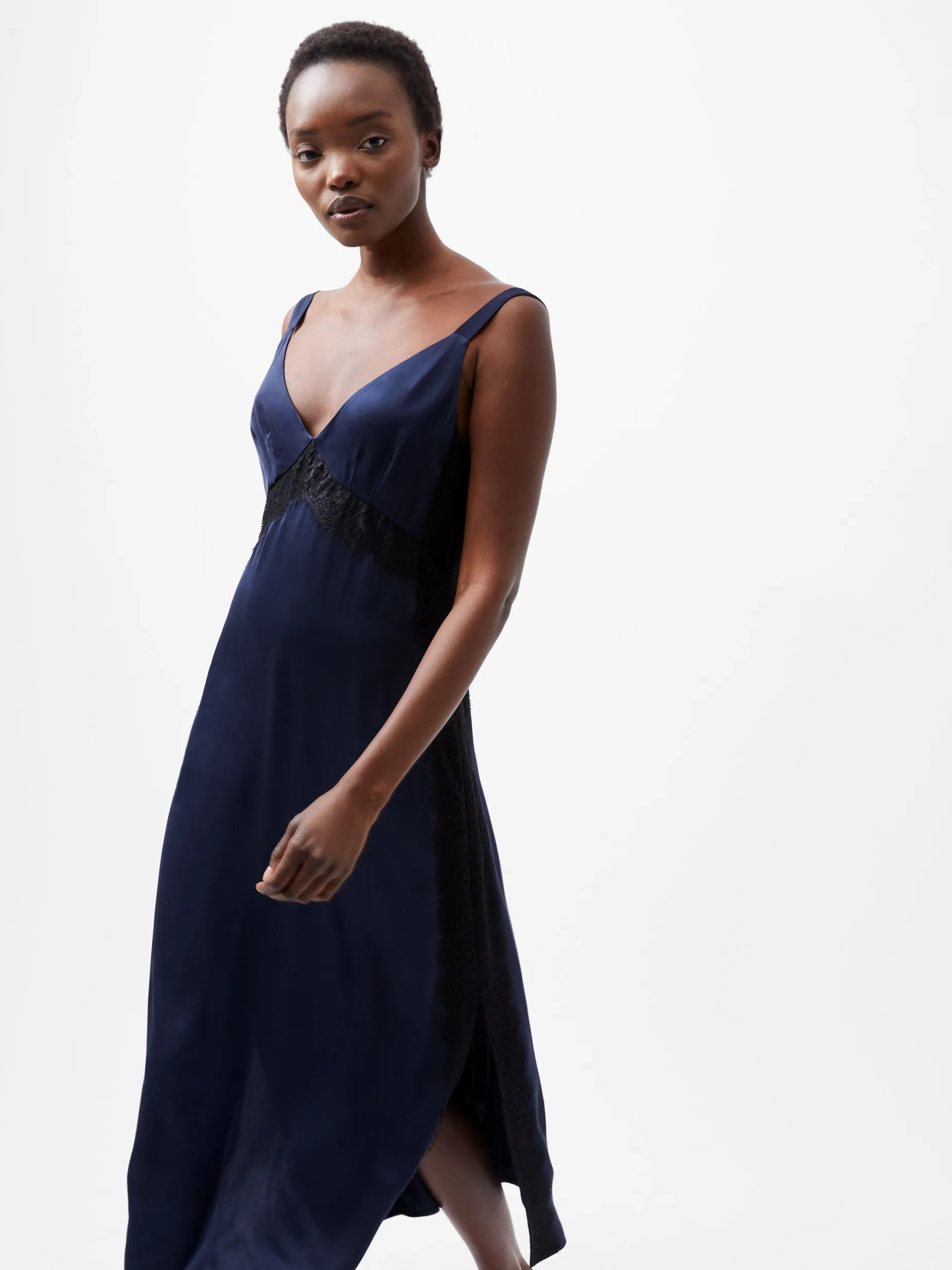 French Connection Party Dresses-Ennis Eco Satin Lace Dress