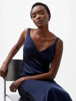 French Connection Party Dresses-Ennis Eco Satin Lace Dress