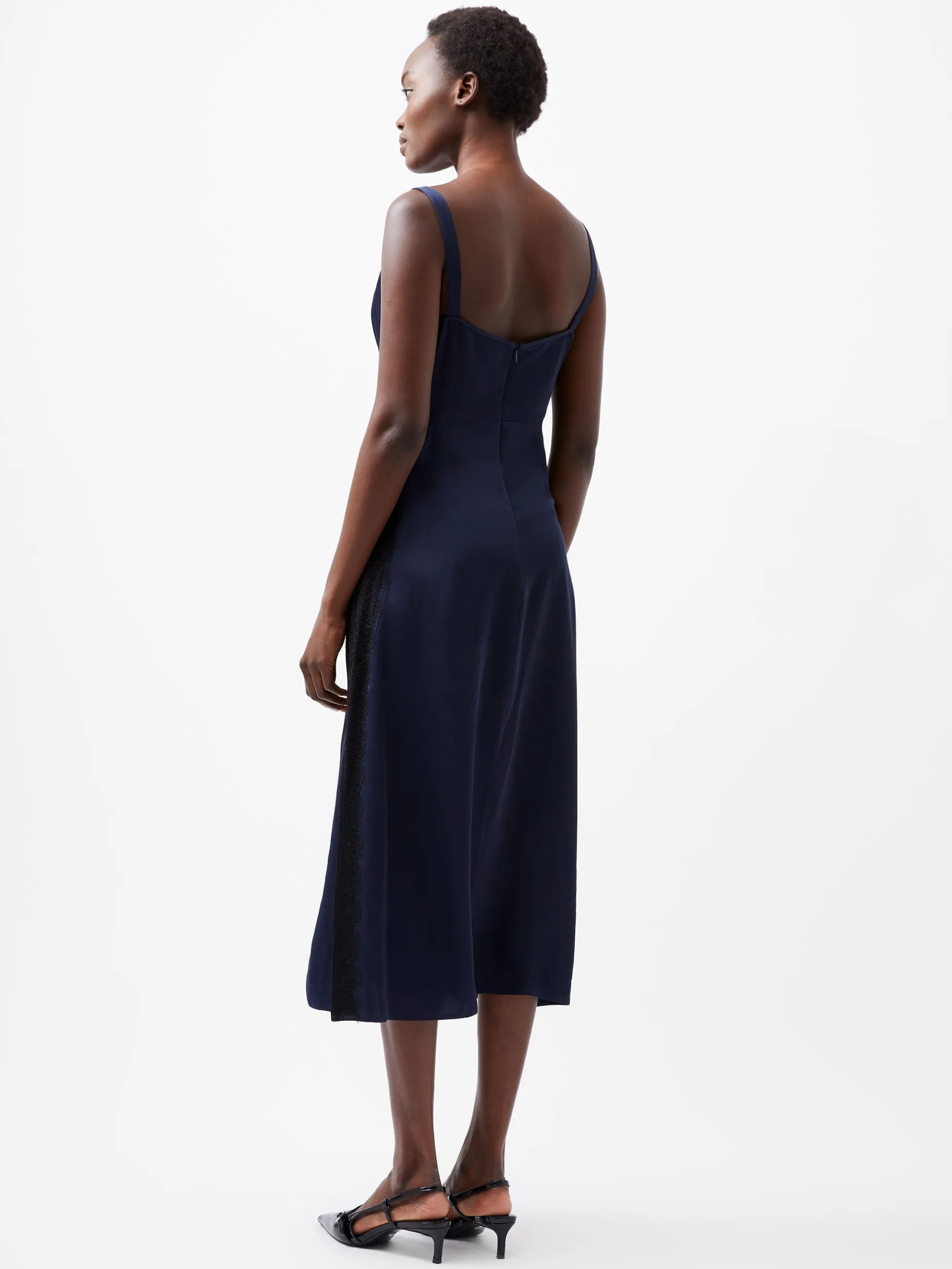 French Connection Party Dresses-Ennis Eco Satin Lace Dress