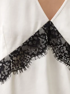 French Connection Jeans & A Nice Top-Ennis Eco Satin Lace Top