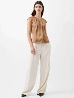 French Connection Tops|Jeans & A Nice Top-Ennis Eco Satin Neck Detail Top