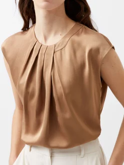 French Connection Tops|Jeans & A Nice Top-Ennis Eco Satin Neck Detail Top