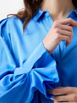 French Connection Jeans & A Nice Top-Ennis Eco Satin Sleeve Detail Shirt