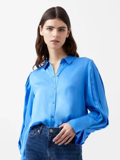 French Connection Jeans & A Nice Top-Ennis Eco Satin Sleeve Detail Shirt