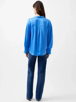 French Connection Jeans & A Nice Top-Ennis Eco Satin Sleeve Detail Shirt