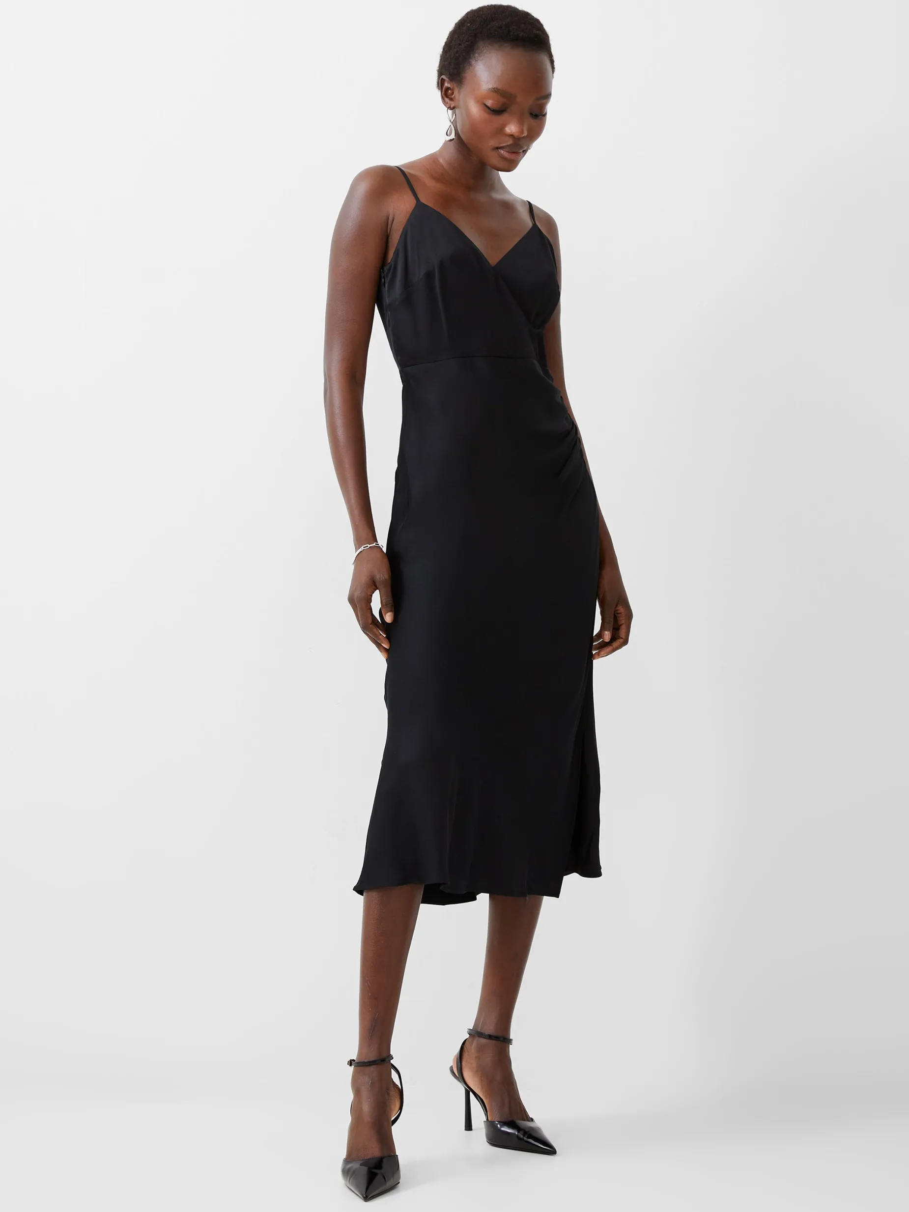 French Connection Party Dresses-Ennis Eco Satin Slip Midi Dress
