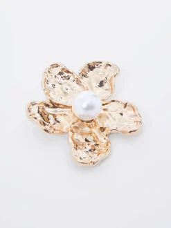 Women French Connection Jewellery|Jewellery-Faux Pearl Detail Flower Brooch
