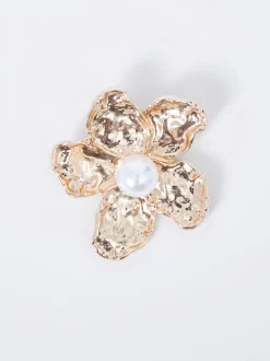 Women French Connection Jewellery|Jewellery-Faux Pearl Detail Flower Brooch