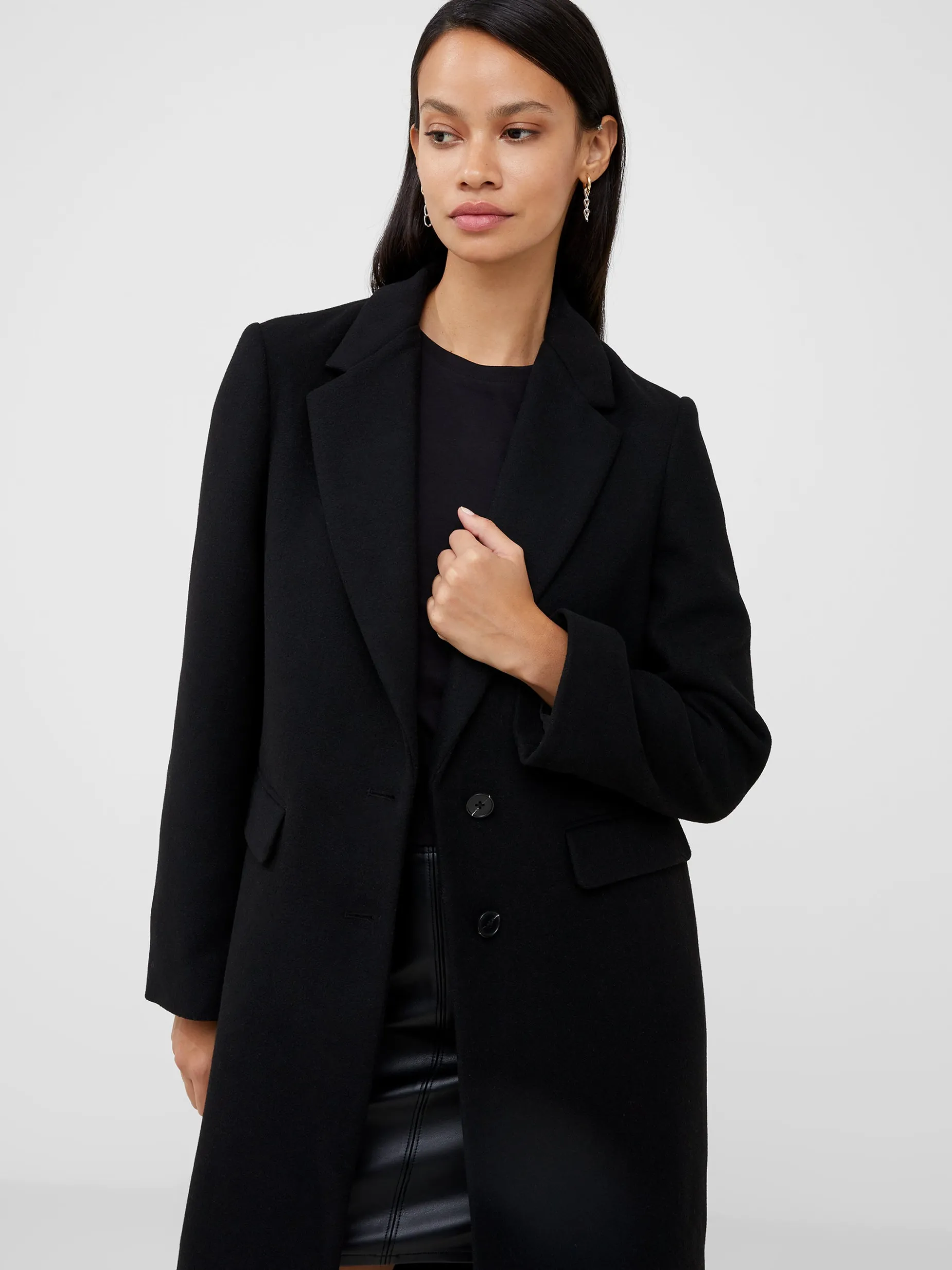 French Connection Coats & Jackets|Jeans & A Nice Top-Fawn Felt Single Breasted Coat
