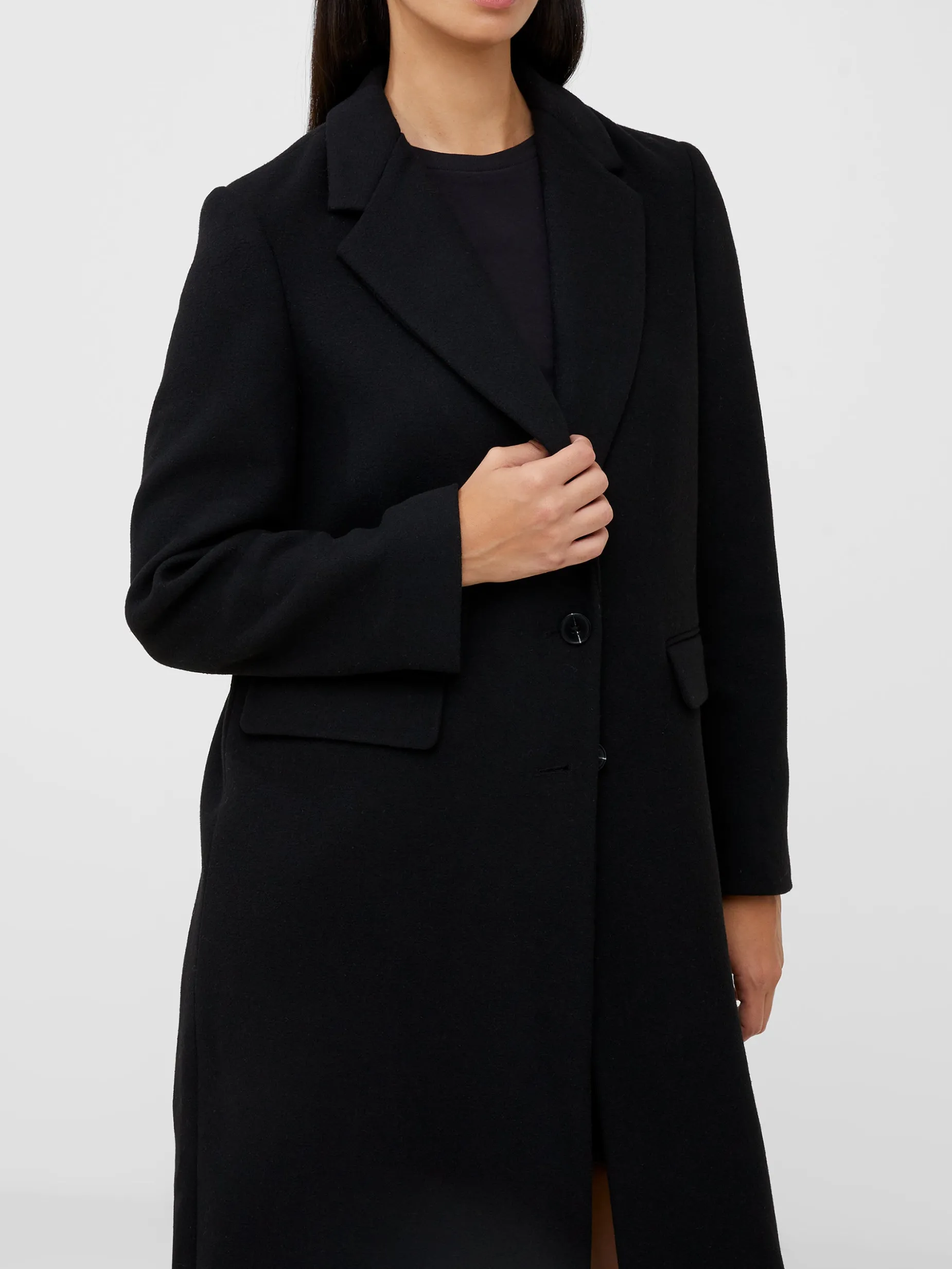 French Connection Coats & Jackets|Jeans & A Nice Top-Fawn Felt Single Breasted Coat