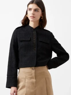 French Connection Coats & Jackets|Jeans & A Nice Top-Felice Tweed Military Jacket