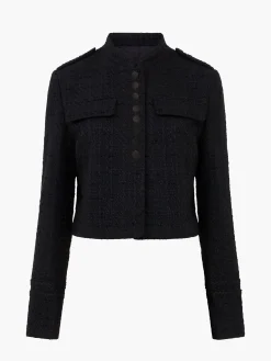 French Connection Coats & Jackets|Jeans & A Nice Top-Felice Tweed Military Jacket