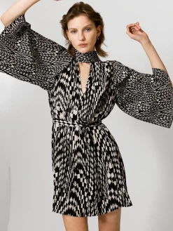 French Connection Dresses|Mini Dresses-Fern Arie Pleated Ella Crepe Mini Dress