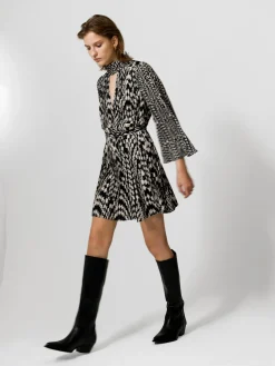 French Connection Dresses|Mini Dresses-Fern Arie Pleated Ella Crepe Mini Dress