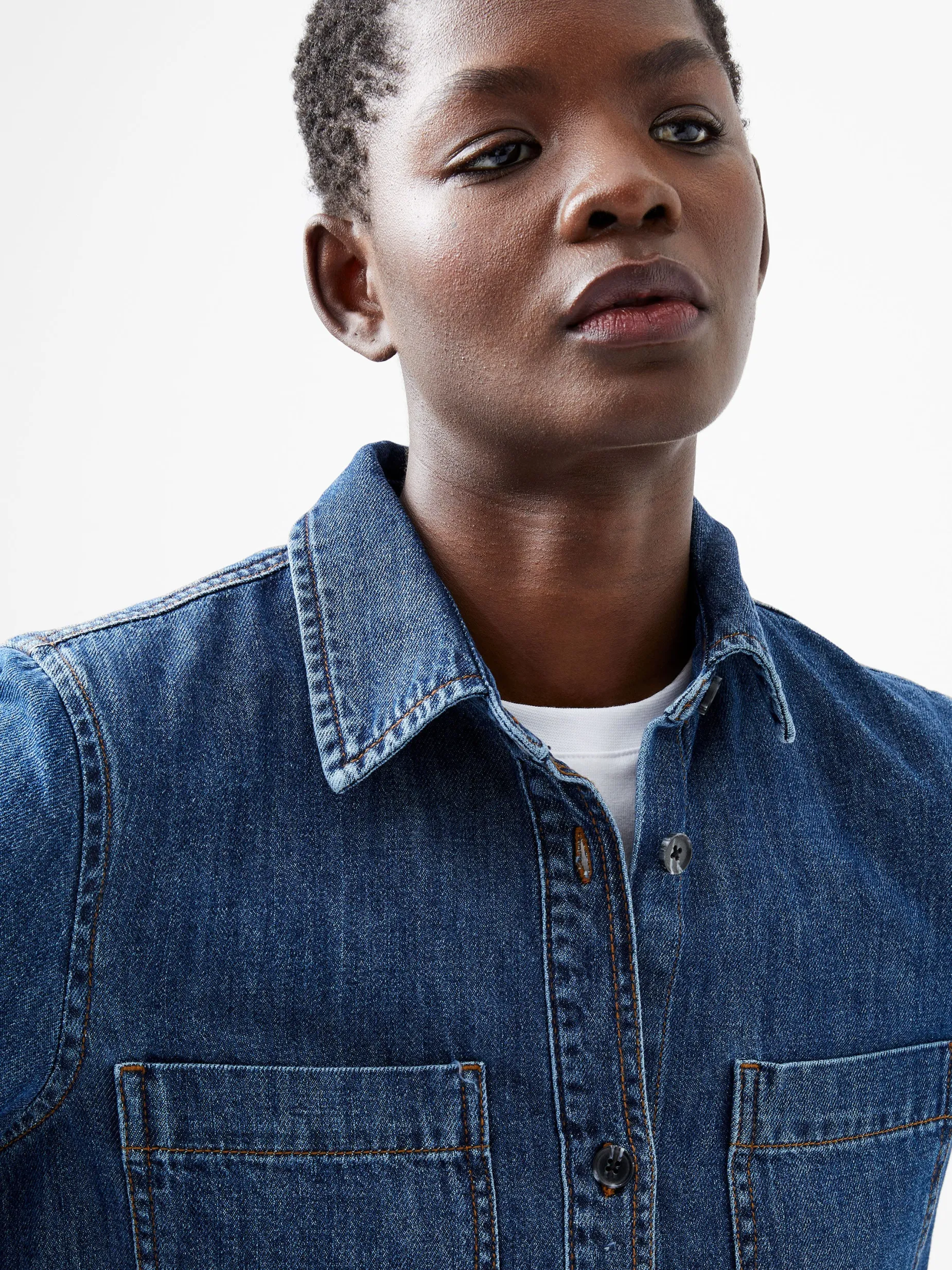 French Connection Tops|Shirts-Finley Denim Long Sleeve Shirt