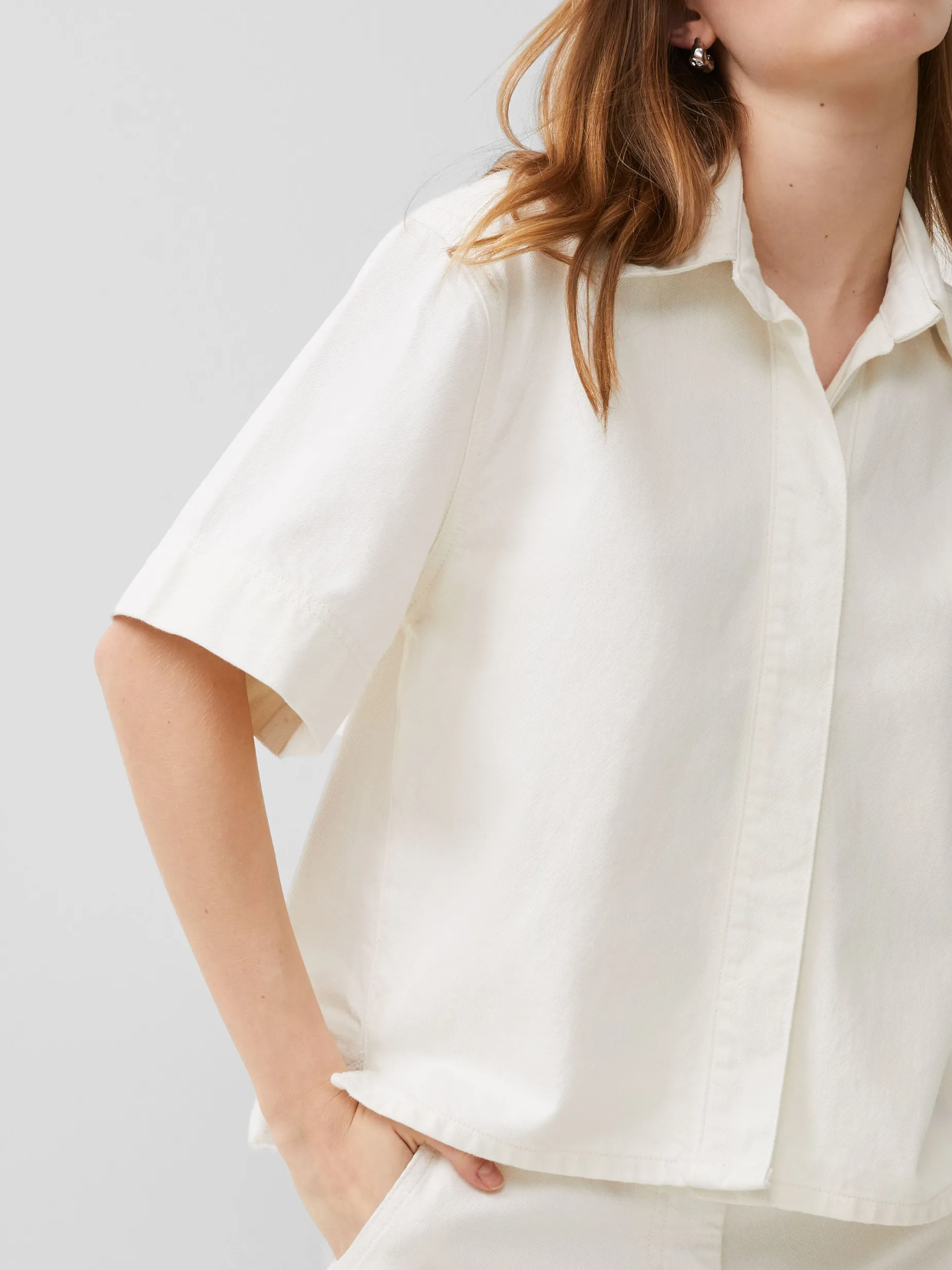 French Connection Tops|Shirts-Finley Denim Short Sleeve Shirt