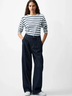 French Connection Trousers|Jeans-Finley Denim Wide Leg Jeans 32 Inch