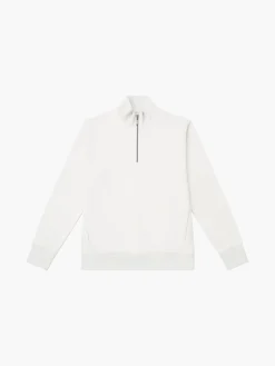 French Connection Knitwear-Fleeceback Funnel Neck Half Zip Sweatshirt
