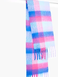 French Connection Scarves-Fluffy Check Scarf
