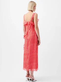 French Connection Party Dresses-Frances Crinkle Ruffle Dress